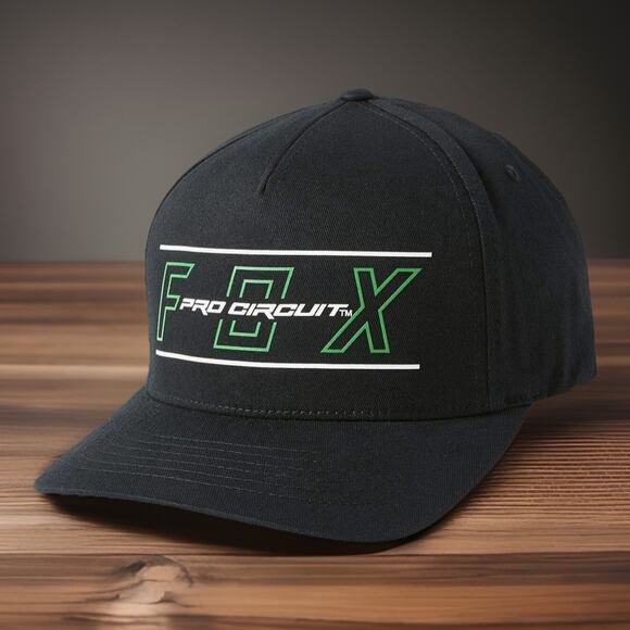 FOX Pro Circuit Logo Motocross MX Racing Black Flex Fit Hat New FAST Shipping - Picture 8 of 8